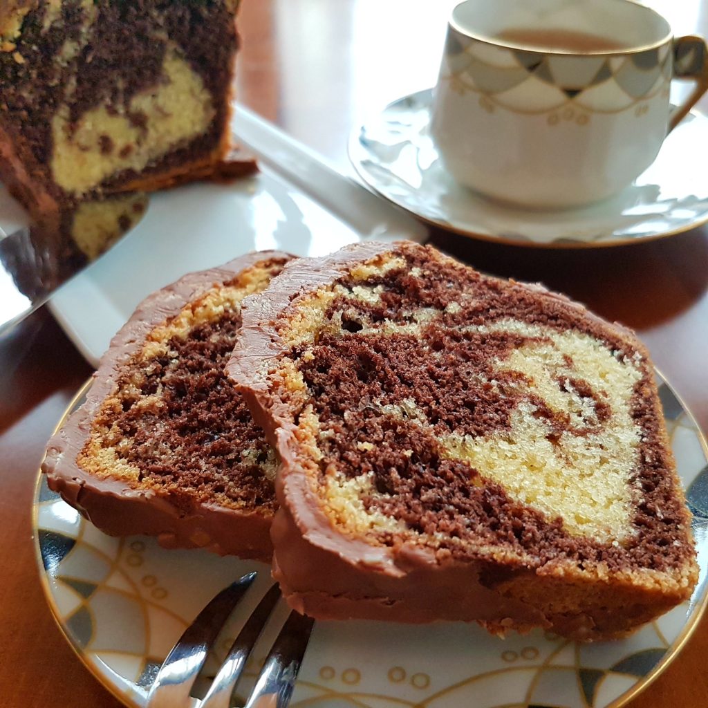 Cake marbré Choco-Cappuccino vanille