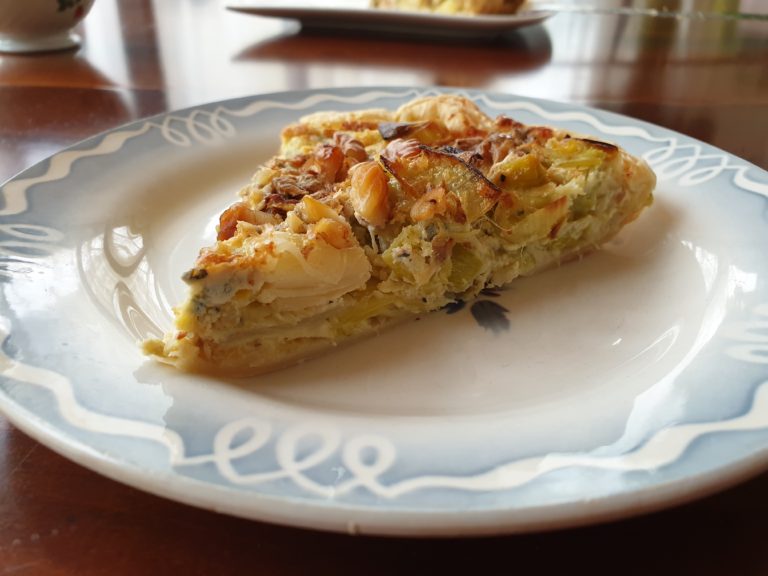 Tarte aux poireaux et au bleu dAuvergne Papilles à l affût