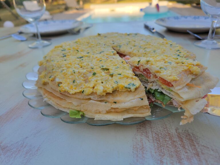 Gâteau de crêpes salées | Papilles à l'affût
